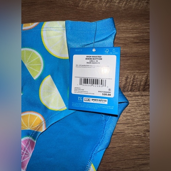 DSG girls high waisted bikini swim bottoms size medium - Picture 2 of 3